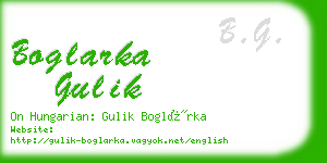 boglarka gulik business card